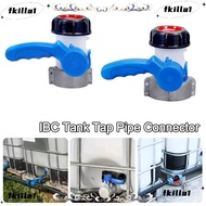 FKILA IBC Tank Tap Pipe Connector, 75mm Liters 62mm To DN40/DN50 Male Export Butterfly Valve Switch,