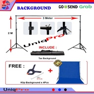 Package STAND Fabric BACKGROUND BACKDROP Fabric Photo Plain Blue Fabric 2.5x3M