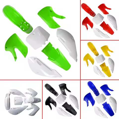 Motorcycle Plastic Fender Fairing Kit Full Body Cover Kits Fenders Mudguard For Kawasaki KLX110 KX65