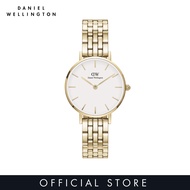 Daniel Wellington Petite 28mm 5-Link Gold White Dial - Watch for women - Stainless Steel watch strap