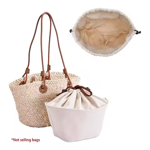 New Purse Organizer Insert For Loewe Small Anagram Basket Bag Custom-fit Cotton Canvas Bag Organizer