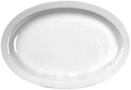 A-to-Z Supply NS515W Platter, 13-1/4" x 9-5/8", Oval, Narrow Rim, Break-Resistant, Dishwasher Safe, 