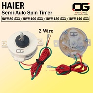 HWM80-SX3 / HWM100-SX3 / HWM120-SX3 / HWM140-SX3 HAIER SPIN TIMER (T25-315J2) 2 WIRE DXT5-3 MESIN BA