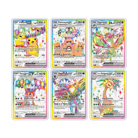 Pokemon Ptcg American Version Sv8 Acrylic Card Diy Homemade Ex Sr Pikachu Double Sided Printed Anime