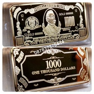 souvenir gold bar replika emas batangan usd1000 usd 1000 1.000 one