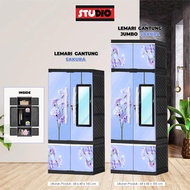 STUDIO Lemari gantung pakaian plastik/Lemari gantung cermin kaca/Lemari gantung jumbo cermin kaca/le