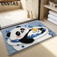 VANTAS Bathroom Rug, Panda Cat Peacock Durable Plush Rug,  Quickly Dry Cute Animal Rubber Backing An