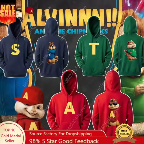 Alvin and The Chipmunks: The Squeakquel's Pullover Woman Manfashion Drop Shoulder Hoodie Is Availabl