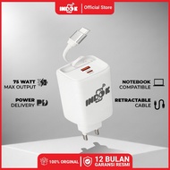 INDOK CH09 75watt Usb To C Charger Supports Fast Charging Official 12 Month Warranty