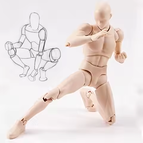 Articulated Human Figurine Drawing Sketch Statues Art Painting Joint Body kun Sculpture Decoration A
