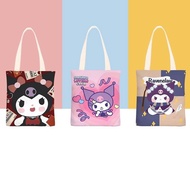 Kuromi Patterned Canvas Bag - Capacity to Hold Many Personal Items - Canvas Bag with Many Pictures
