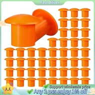 GT-100 Pcs Mushroom Rebar Cap Plastic Safety Caps for Rebar 3 to 7, Orange Color, 2.36 X 2.17 X 1.5 