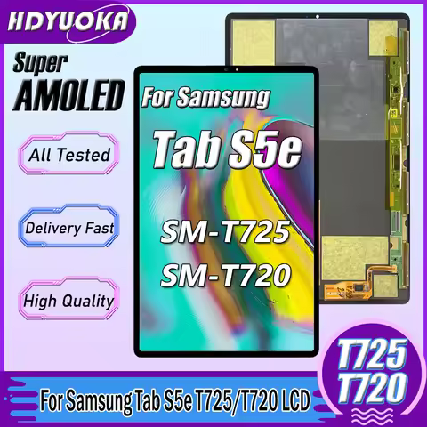 10.5" Super AMOLED Tablet LCD For Samsung Tab S5e 10.5 SM-T720 T720 SM-T725 T725 LCD Display Touch S