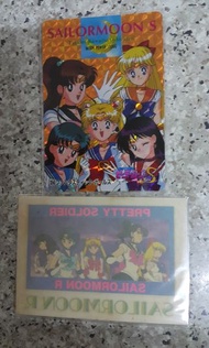 美小女戰士，1張印水纸卡，1張錫低閃卡，日版，全新，葵芳交收