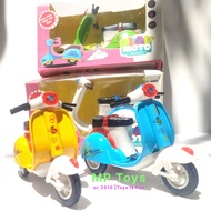 mainan diecast motor diecast vespa classic alloy metal vespa motor matic bahan besi vespa metal allo