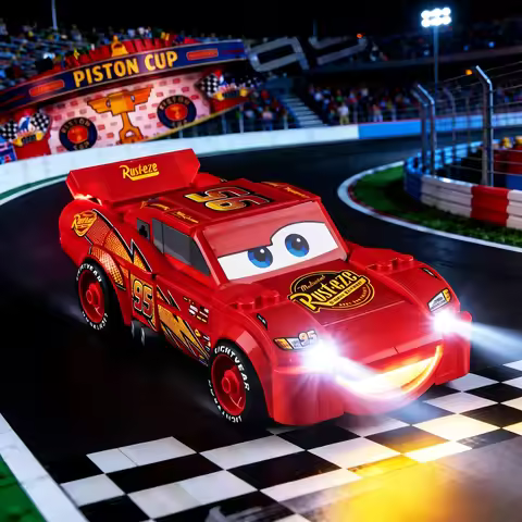 LED Light Set Suitable for Lightning Mcqueen Car 77255 Building Blocks