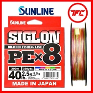 SUNLINE Siglon PE X8 300m Multicolor Braided Fishing Line Braid Fiber 8X Made in Japan IZANAS Sun Li