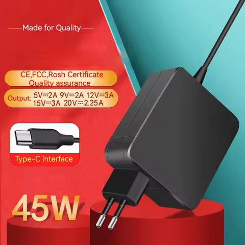 20V 2.25A 45W Type-C Laptop AC Adapter Charger for Dell XPS 13 7370 7390 9300 9350 9370 P82G P82G001