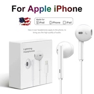 For Apple Headphones For iPhone 15 14 13 12 11 Pro Max Earbuds XS XR 8 7 6 Plus SE Phone Lightning Wired Earphones Accessories