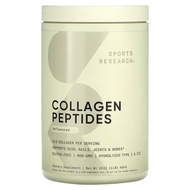 SR Sports Research Collagen Peptides Hydrolyzed Type I & III Collagen Unflavored