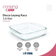 Informa Cooking Color Decca Square Glass Cake Pan 25x21.9 cm Transparent Baking Pan Cake Tray Baking
