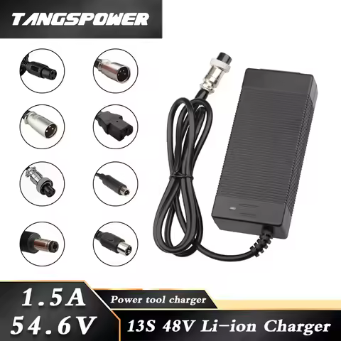 54.6V 1.5A Lithium Battery Charger For Kugoo Kirin G3 13S 48V Li-ion Battery Pack Fast Charging Elec