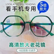 glasses  眼镜  防老人用放大镜5倍看手机看书阅读高倍便携头戴式高清眼镜老花镜4/26眼镜精品店