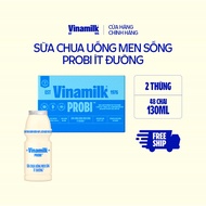 [CHỈ GIAO TRONG BÁN KÍNH 15KM] 2 Thùng Sữa chua uống Probi Ít Đường chai 130ml -24 chai/Thùng Yogurt