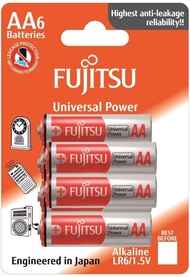 Universal AA Alkaline Battery, LR6, 1.5 Volts, Double A - Pack of 6 Batteries (6 Count)
