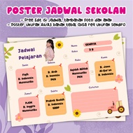 School SUBJECT SCHEDULE POSTER WEEKL PLANNER/ School Timetable/