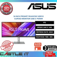 ASUS ProArt PA34VCNV 34 Inch Curved IPS UWQHD 60Hz HDR10 Monitor USB-C PD96W