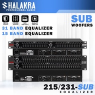 215SUB/231SUB EQ Equalizer Dual 15-band XLR balanced input and output Suitable for professional stag
