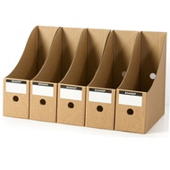 wholesale 5PCS/Set Stationery Storage Box Kraft Paper Magazine Document Rack Desk Organiser School P