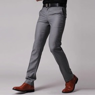 G2000 กางเกงสูทขาตรงของผู้ชายสีดํากางเกงลําลองธุรกิจกระชับสัดส่วนเรียบเนียนสวมใส่อย่างเป็นทางการของ 