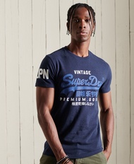 Superdry Organic Cotton Vintage Logo T-Shirt - Dark Blue