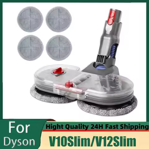 Mop Attachment For Dyson V12 Detect Slim /V10Slim Vacuum Cleaner,Electric Floor Mop with Removable W