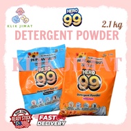 HERO 99 Detergent Powder 2.1KG | Powerful Stain Removal | Fresh Scent Laundry Detergent