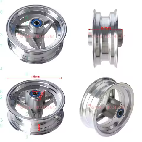 6 Inch 15x6.00-6 Aluminum Alloy Hub Wheel Rim for Mini Citycoco Electric Scooter Four-Wheel Front Wh