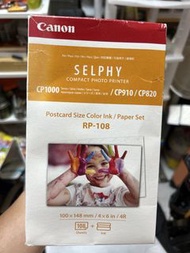 Canon SELPHY CP1000 RP-108 Postcard Size Ink & Paper Set