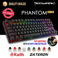 Tecware Phantom Elite 87 RGB Gateron Kailh Box Speed Hot Swap Mechanical Gaming Keyboard