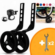 μCycle Training Wheels for Kids Bike, Black, (Pack of 2)