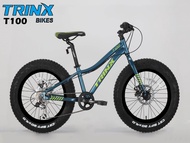 จักรยานเสือภูเขา TRINX T100 ล้อโต20นิ้ว อลูมิเนียม Shimano7sp เทา One