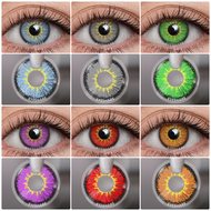 🧚‍♀️Astin SHOP🧚‍♀️【COD】คอนแทคเลนส์ 1 คู่ คอสเพลย์คอนแทคเลนส์ขนาดเล็ก คอนแทคเลนส์ผีขนาดเล็ก สีน้ำตาล/