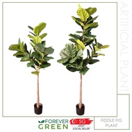 [Free Pot] Artificial Plant Fiddle Fig Fiddle Plant Indoor Plant Tall Plant CNY Hari Raya