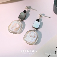 With High-grade Pearl Design Earrings Silver Balaque Natural Feeling Pure Original Luxury Earrings N