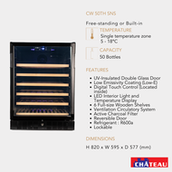 CHATEAU 50/120 Bottles Wine Chiller | CW 50TH SNS | CW 100TH SNS