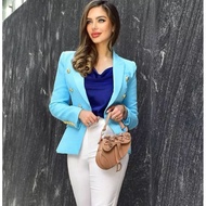 Blue blazer label tag