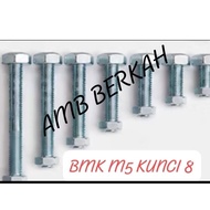 BMK/BOLT M5 NUT KEY 8 LENGTH 1.5CM TO 5CM