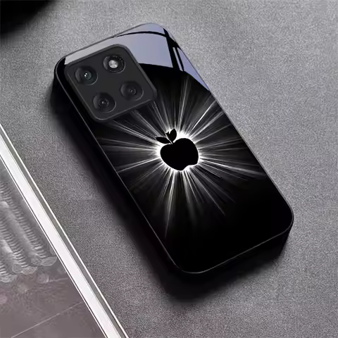 Dark Fruit Eclipse Black Glass Phone Case For Motorola Moto Edge 70 60 Fusion 50 Ultra 40Neo 30 Pro 