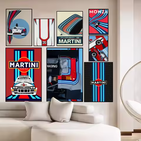 The-Martini-Racing Anime Posters Painting Decoracion Painting Wall Art Canvas Painting Wall Decor Wa